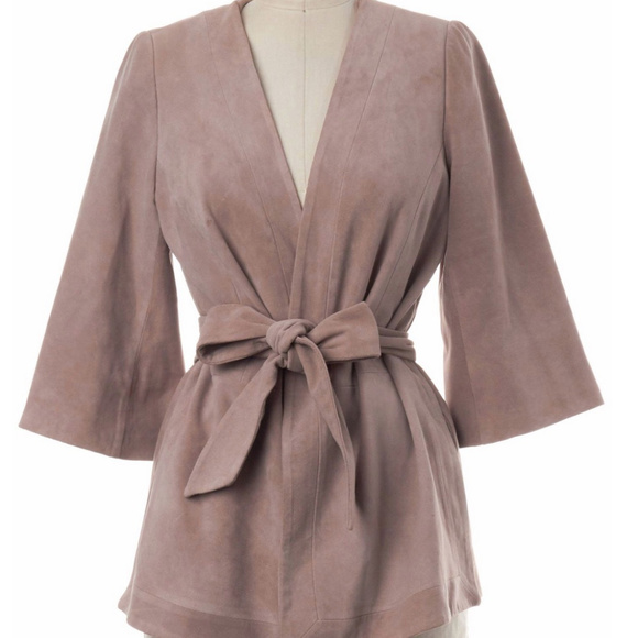 suede kimono jacket